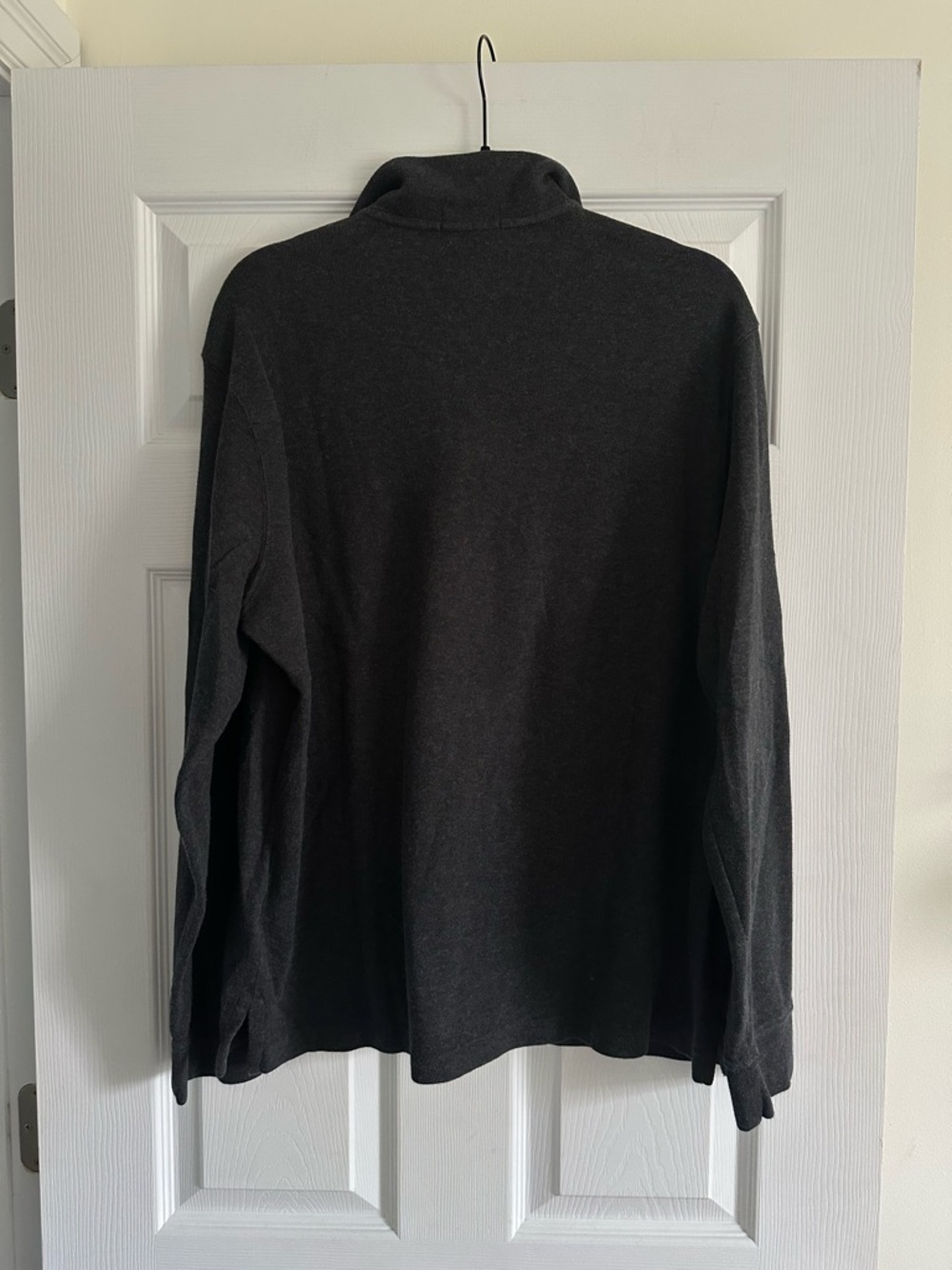 Size L Polo Ralph Lauren Men’s Estate Rib Half Zip Sweater Charcoal Grey - Picture 3 of 6